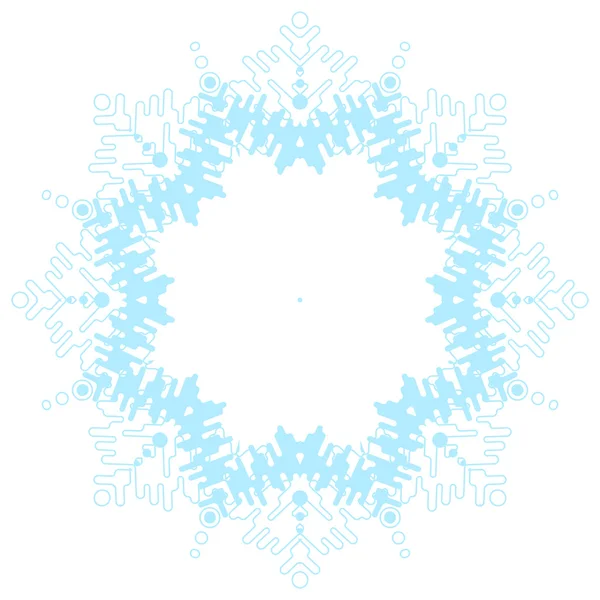 Frosty snowflake — Stock Vector