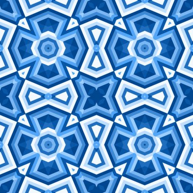 Yer karoları mavi renklerde desenli