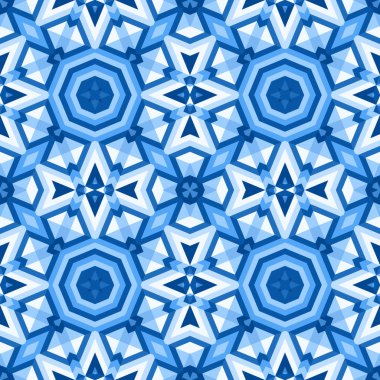 Yer karoları mavi renklerde desenli