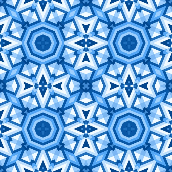 Azulejos de piso con dibujos en colores azules — Archivo Imágenes Vectoriales