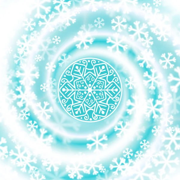 Snow blizzard swirl. Winter background. — Stock Vector