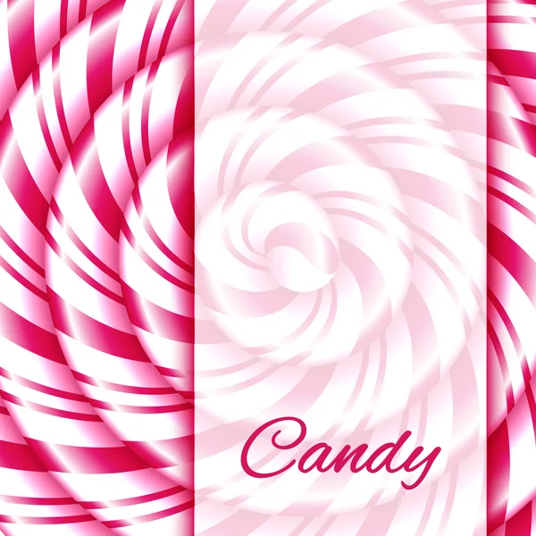 Candy cane sweet spiral abstract background — Stock Vector