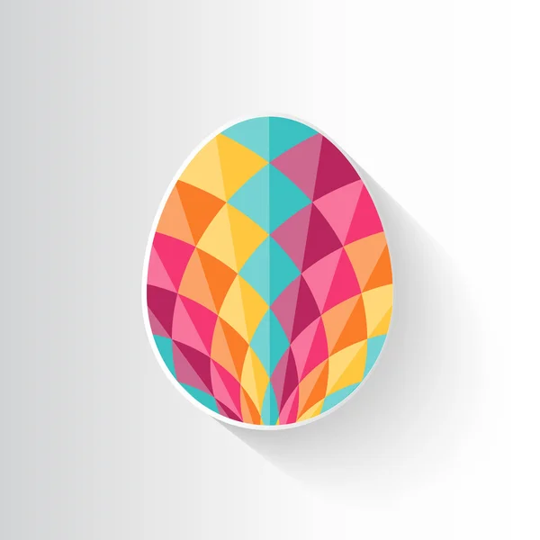 Πολύχρωμο διαμορφωμένο αυγό του Πάσχα — Διανυσματικό Αρχείο