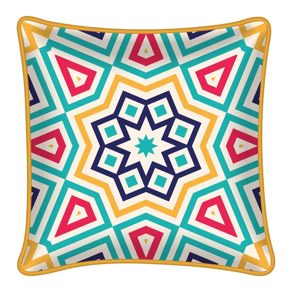 Decorative throw pillow — Stock Vector
