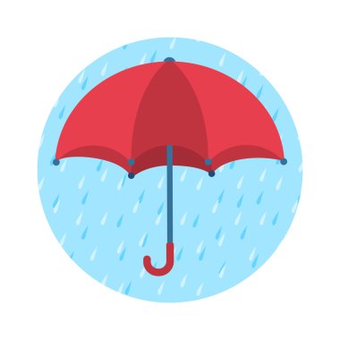 parlak kırmızı şemsiye