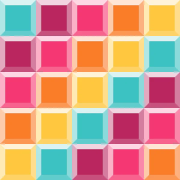 Abstrakta geometriska mönster som en färgglad quilt — Stock vektor