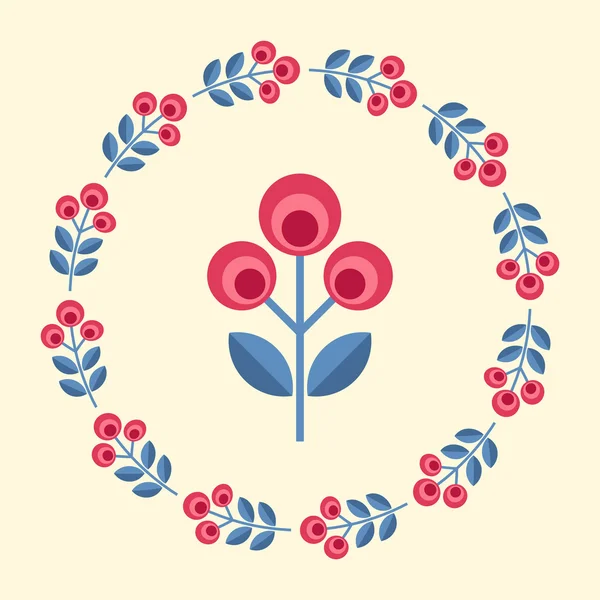 Skandynawskie kwiaty — Wektor stockowy