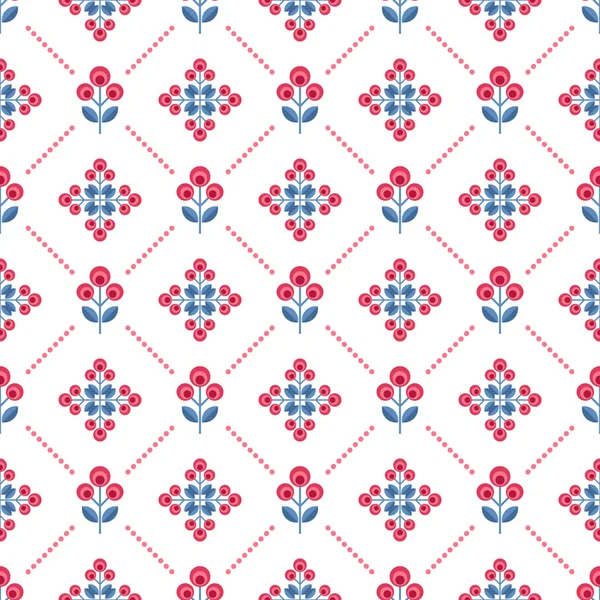 Seamless floral pattern with abstract flowers — Stock Vector