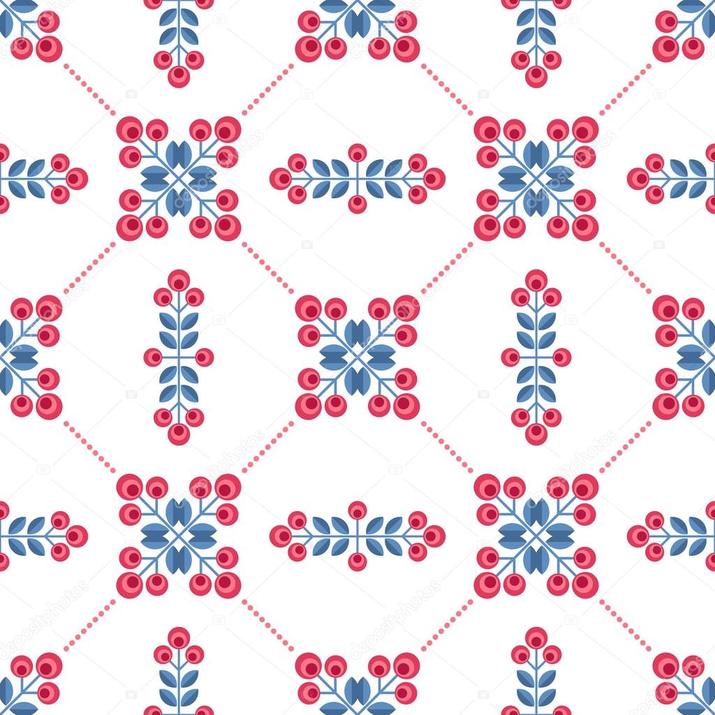 Seamless floral pattern with abstract flowers