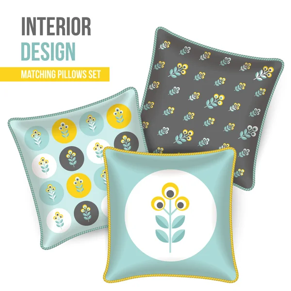 Conjunto de almohada decorativa — Vector de stock