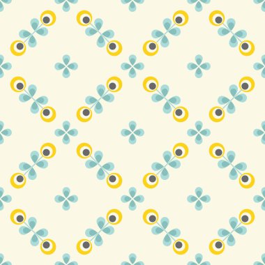 Sorunsuz çiçek desenli, geometrik çiçekler