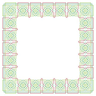 Karışık Modern desenli kare