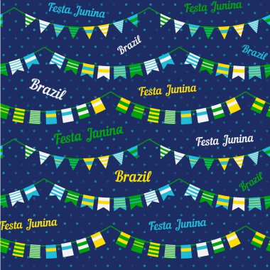Festa Junina illüstrasyon - Brezilya Haziran Festivali