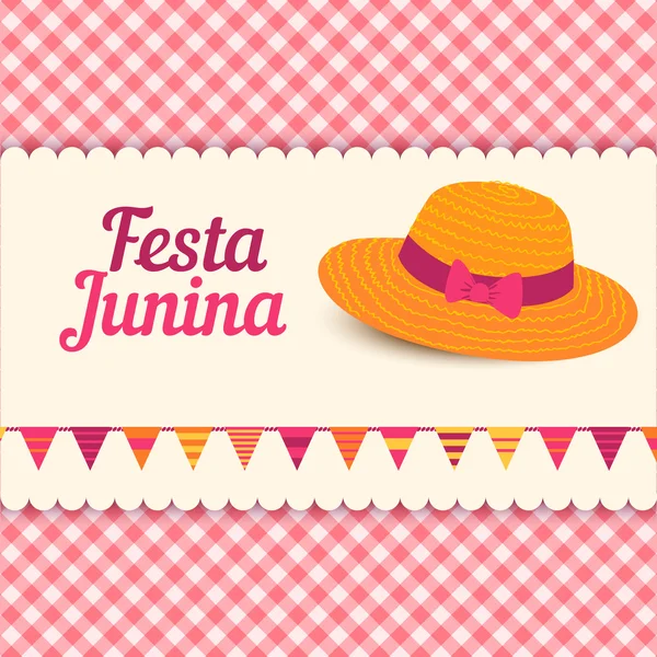 Festa Junina ilustrace - Brazílie červnový festival — Stockový vektor