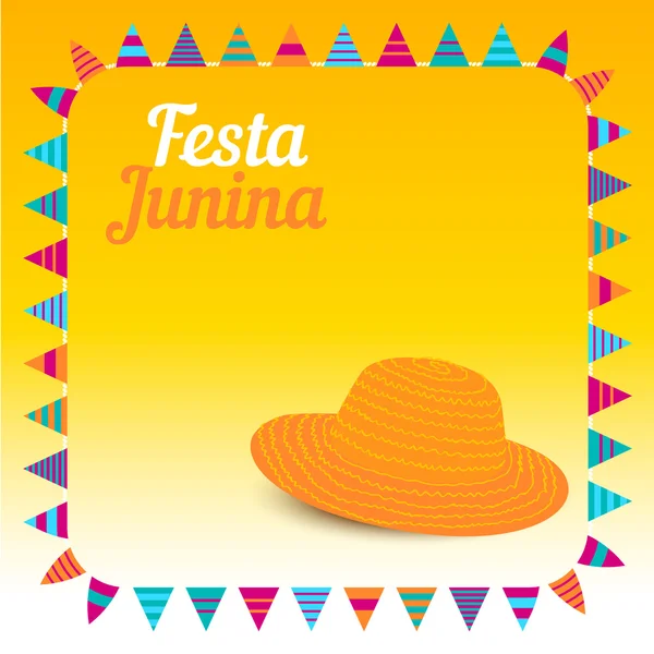Festa Junina illusztráció - Brazília június fesztivál — Stock Vector