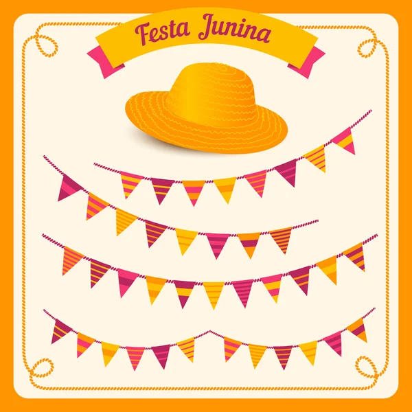 Festa Junina ilustração - Brasil junho festival —  Vetores de Stock