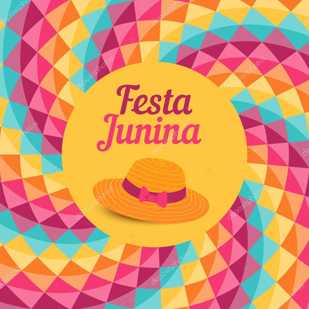 Festa Junina illustration - traditional Brazil june festival party - Midsummer holiday. Vector illustration.