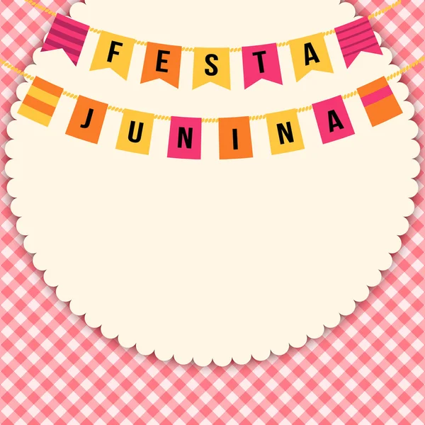 Ilustración de Festa Junina - Festival de junio de Brasil — Vector de stock