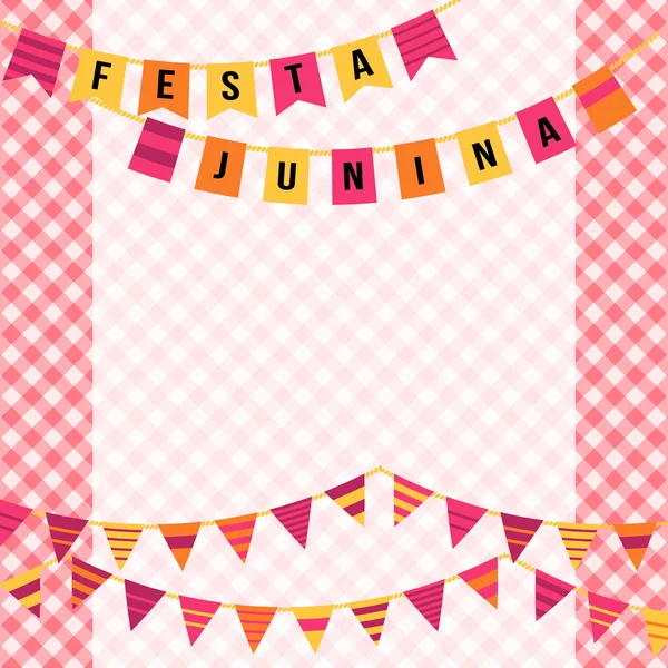 Festa Junina illusztráció - Brazília június fesztivál — Stock Vector