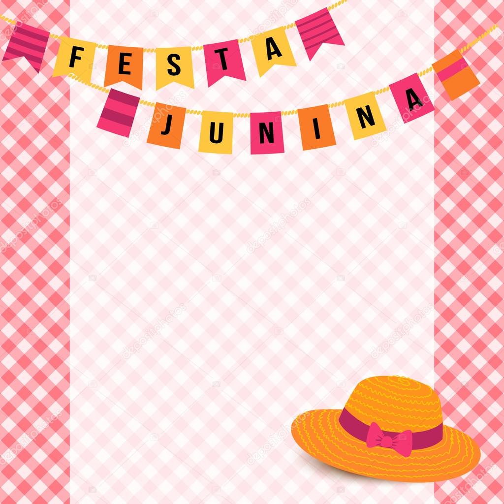 Festa Junina illustration - traditional Brazil june festival party - Midsummer holiday. Vector illustration.