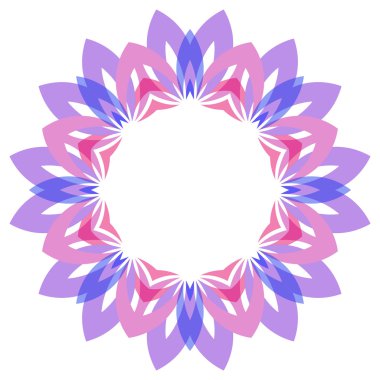 Renkli çiçek çelenk çerçeve