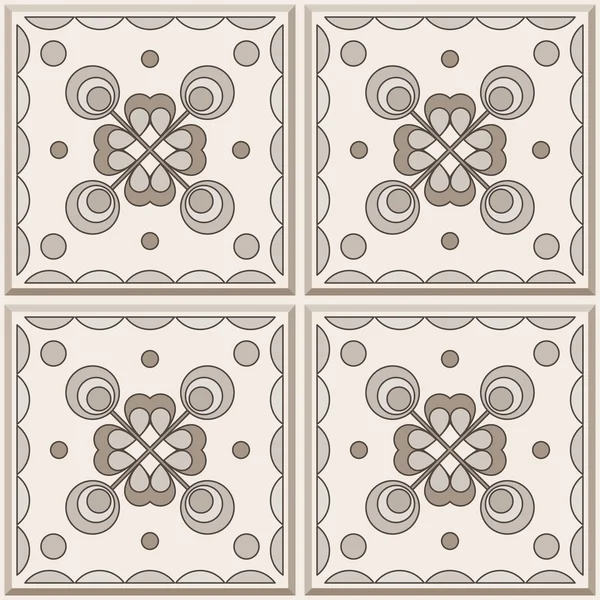 Azulejos de cerámica marrón — Vector de stock