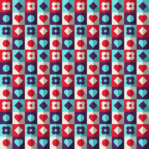 Abstrato padrão geométrico, quadrados coloridos — Vetor de Stock