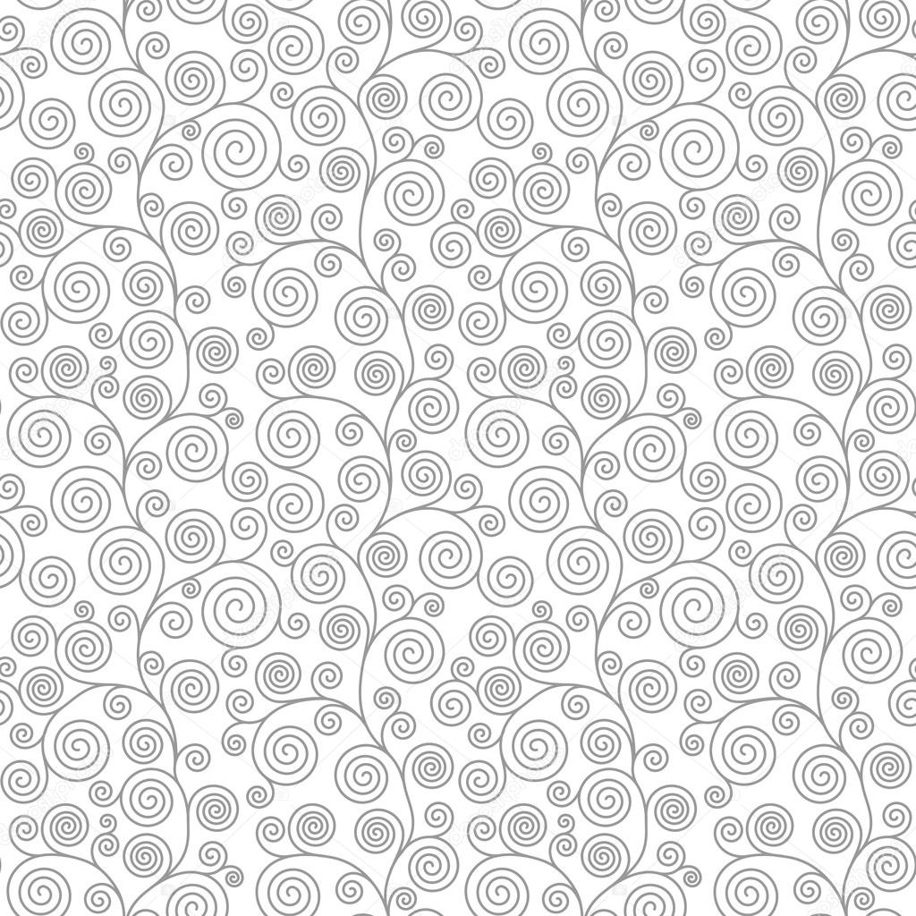 Seamless pattern with curvy spirals