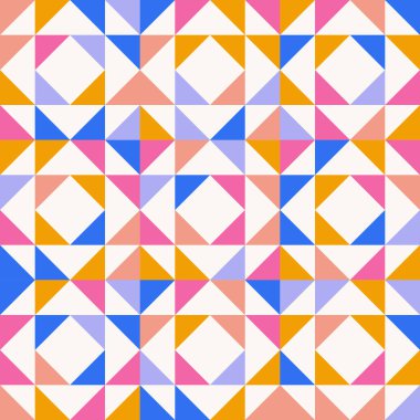 Örtü, döşeme ve Soyut Arkaplan için parlak geçmişe dönük vintage renkler, pürüzsüz vektör deseni deseni