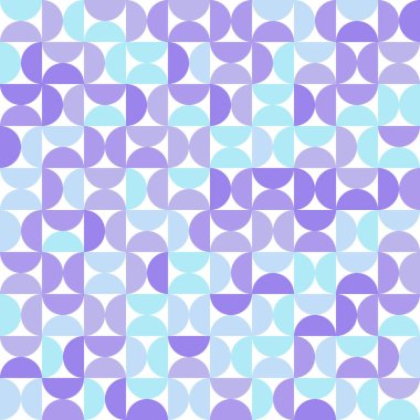 Acımasızlık mozaiği, Geometrik Yarım Daireler Canlı renkli döşeme deseni, kusursuz arka plan vektörü