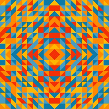 Renkli trianglulation desen