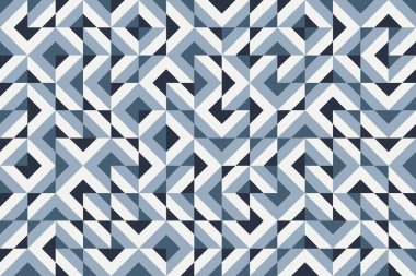 Rastgele sıralanmış çapraz bloklar, soyut geometrik desen, kusursuz vektör arkaplan