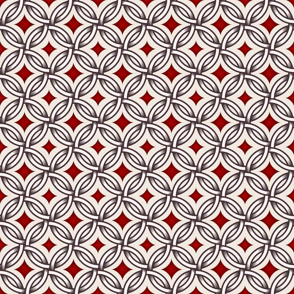 Modèle rétro - lignes, cercles et étoiles diamantées — Image vectorielle