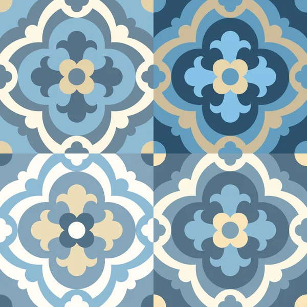 Retro azulejos del piso patern — Archivo Imágenes Vectoriales