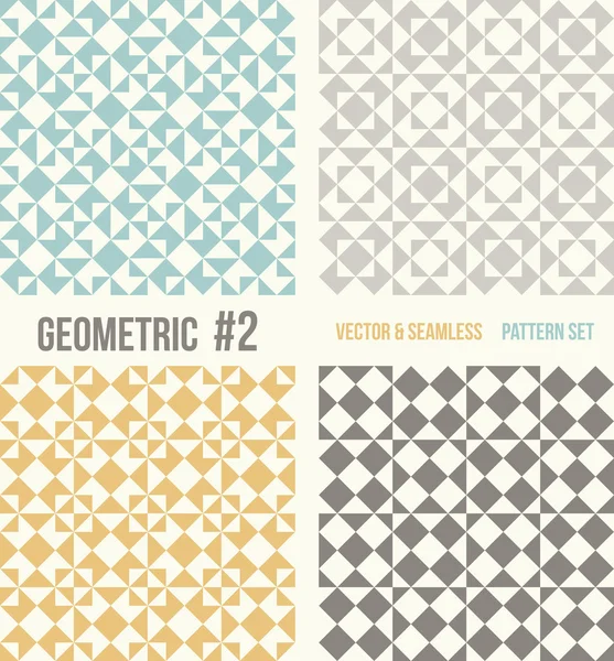 Set van vier geometrische patronen — Stockvector