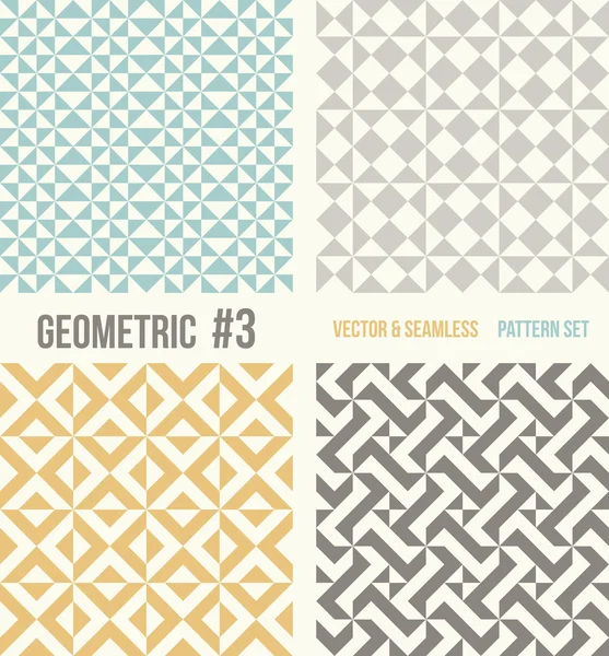 Uppsättning av fyra geometriska mönster — Stock vektor