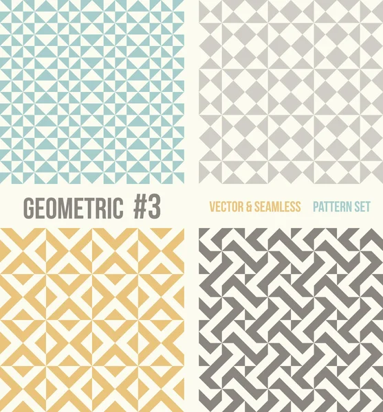 Set van vier geometrische patronen — Stockvector