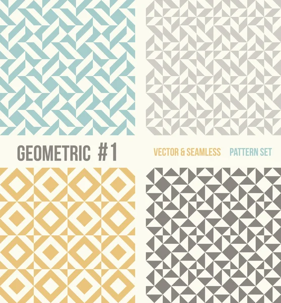 Ensemble de quatre motifs géométriques — Image vectorielle