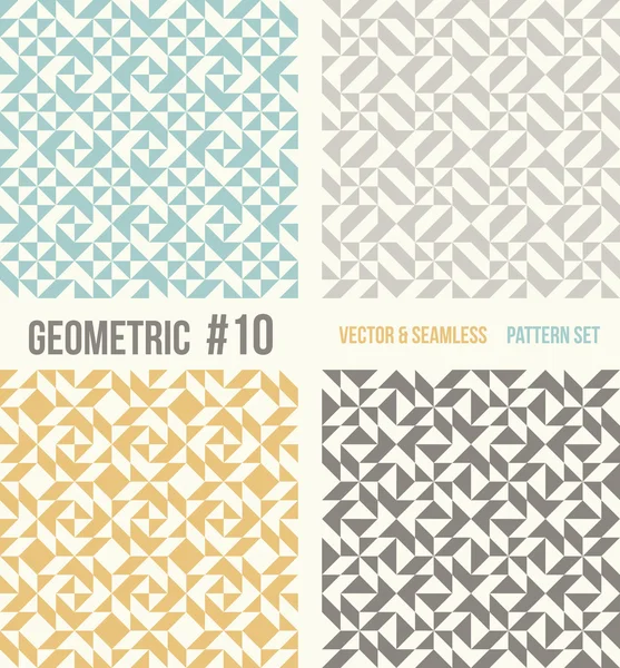 Set van vier geometrische patronen — Stockvector