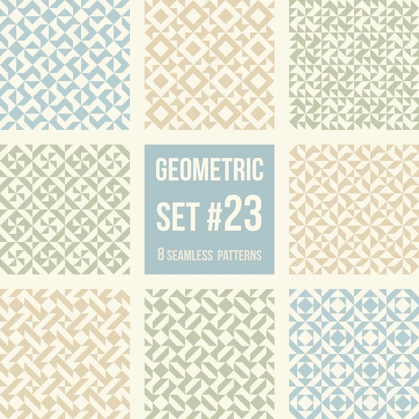 Conjunto de ocho patrones geométricos — Archivo Imágenes Vectoriales