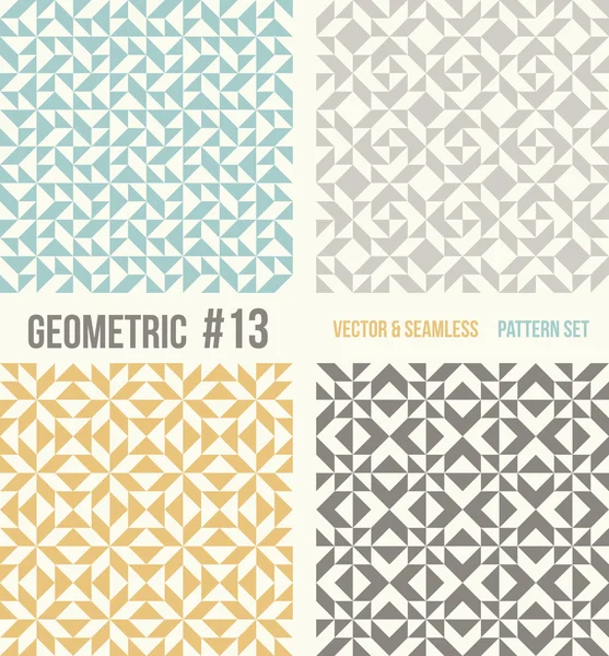 Set van vier geometrische patronen — Stockvector