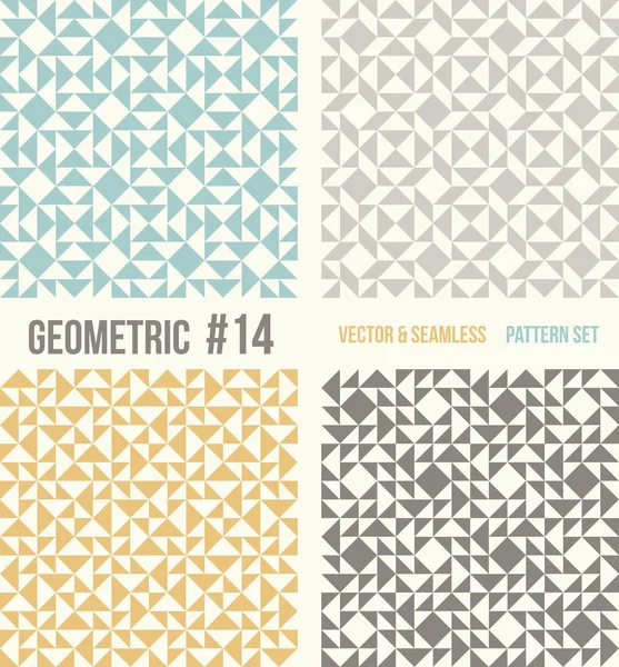 Set van vier geometrische patronen — Stockvector