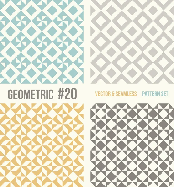 Conjunto de cuatro patrones geométricos — Vector de stock