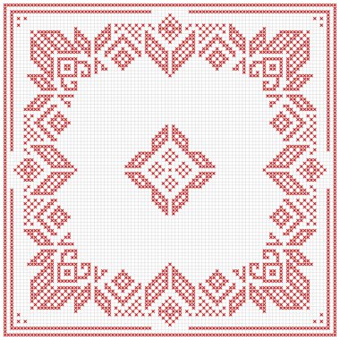 Çapraz dikiş desen İskandinav tarzı