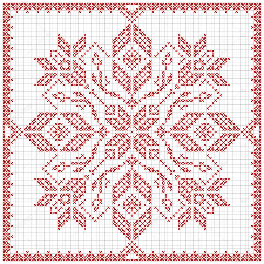 Scandinavian style cross stitch pattern