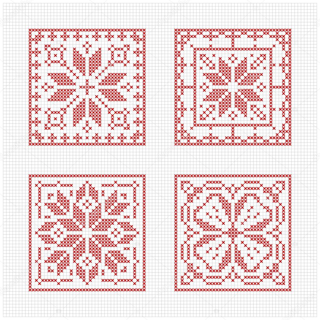 Scandinavian style cross stitch pattern