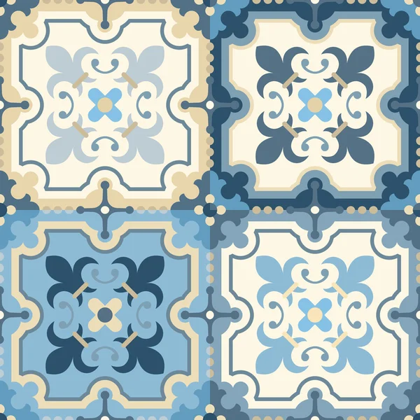 Retro azulejos del piso patern — Archivo Imágenes Vectoriales