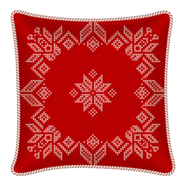 Christmas embroidered pillow