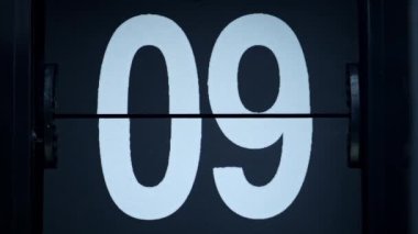Kronometresi 0-45 saniye veya zamanlayıcısı 45 dakika olan siyah dijital saat. Siyah kronometre. Siyah antika saat..