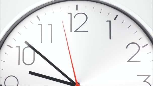 Ρολόι Δείχνουν Χρόνο Λειτουργίας Δέκα Ώρα Time Lapse Λεπτά Κινείται — Αρχείο Βίντεο